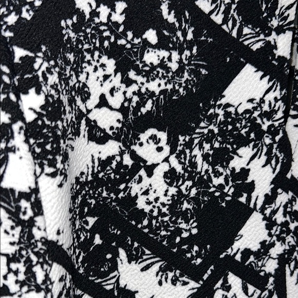 Xhilaration Black and White Cowl Neck Sheath Midi Dress - Picture 8 of 9